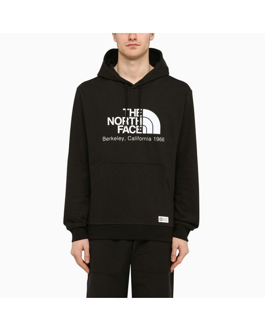 The North Face Black Cotton Hoodie With Logo for men