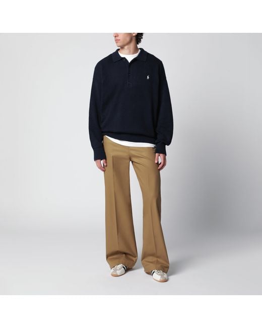 Polo Ralph Lauren Blue Polo Sweater With Flag Motif for men