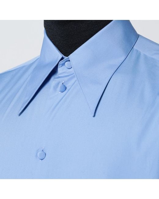 Valentino Blue Light Cotton Shirt for men