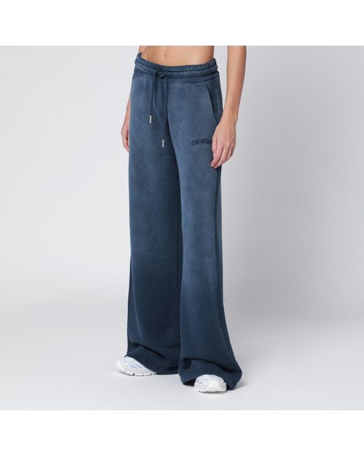 Off-White c/o Virgil Abloh Blue Washedeffect Jogging Trousers
