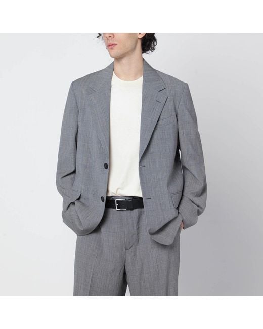 Golden Goose Deluxe Brand Gray Singlebreasted Prince Of Wales Jacket for men