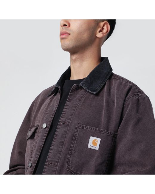 Carhartt Brown Mitch Shirt Jacket Palisander for men