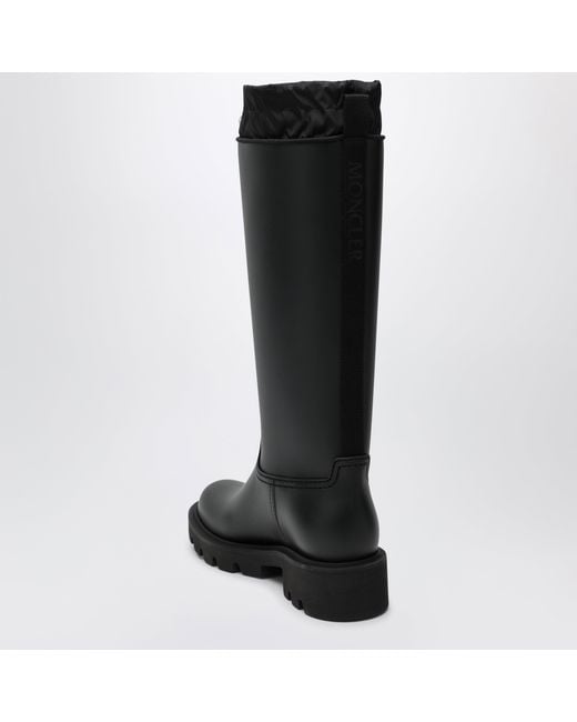 Moncler Black Kickstream High Rain Boots