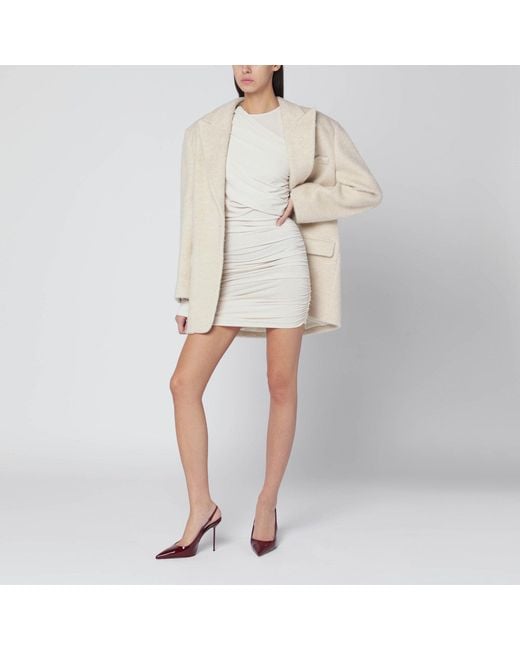 ANDAMANE Natural Oversized Ivory Jacket