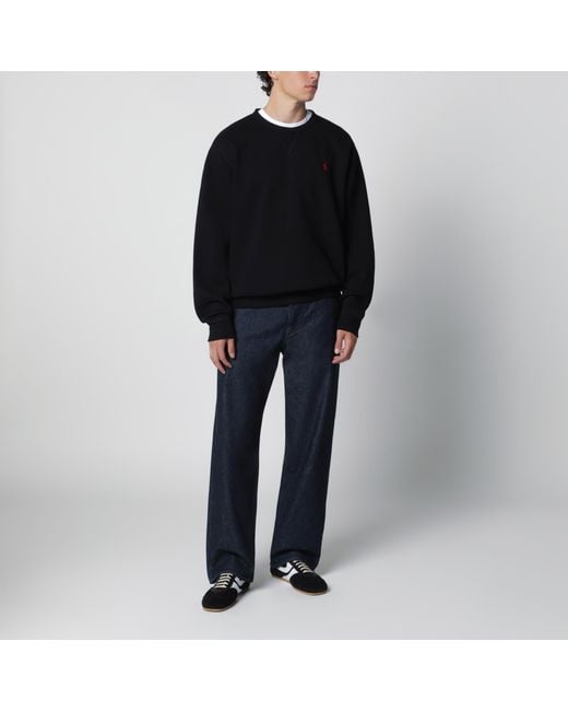 Polo Ralph Lauren Black Cotton-Blend Crewneck Sweatshirt for men