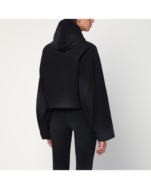 Veste Courte À Capuche Noire Balenciaga en coloris Black