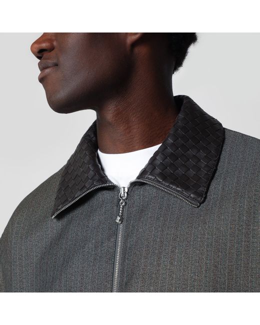 Bottega Veneta Black Striped Wool And Mohair Jacket for men
