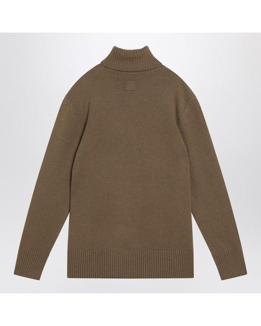 Totême  Green Brauner Rollkragenpullover Aus Kaschmir
