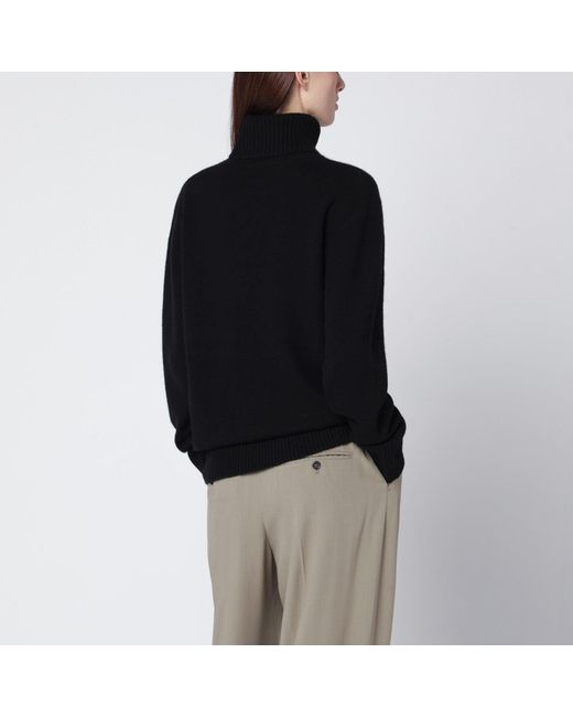 Totême Black Cashmere Turtleneck