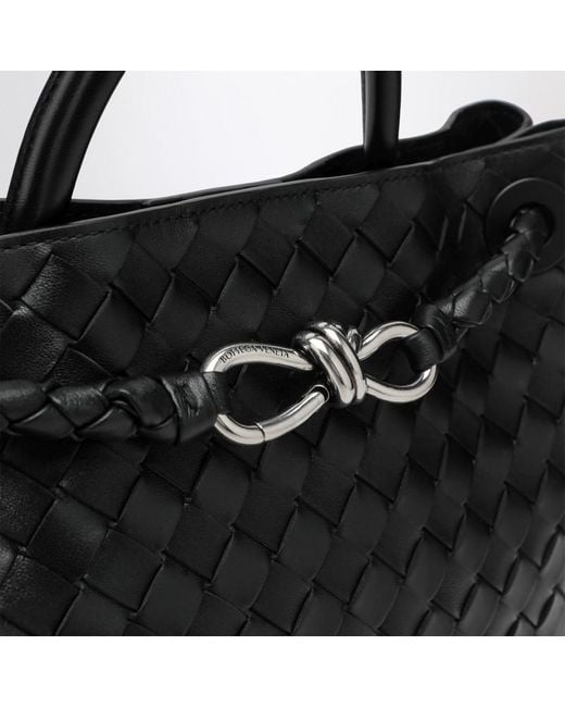 Borsa andiamo media nera di Bottega Veneta in Black