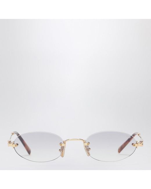 Miu Miu White Logo/Transparente Sonnenbrille
