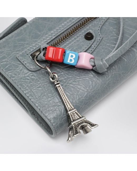 Balenciaga Gray Le City Bifold Lambskin Wallet
