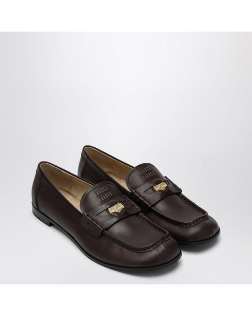 Miu Miu Black Loafer With Penny Detail