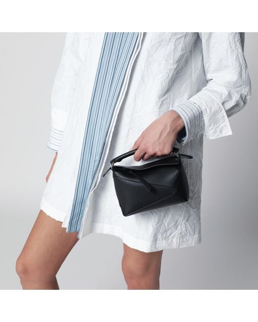 Borsa Puzzle Edge Mini Nera di Loewe in Black