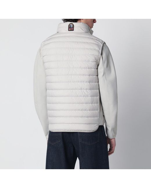 Parajumpers Gray Pelicancolored Quilted Vest for men