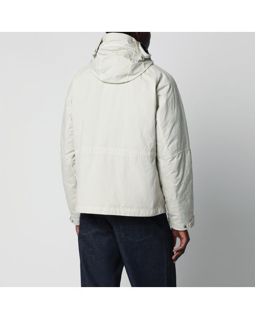 C P Company Gray Birch Hooded Jacket With Goggle Lenses for men