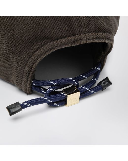 Miu Miu Gray Washed Denim Baseball Cap