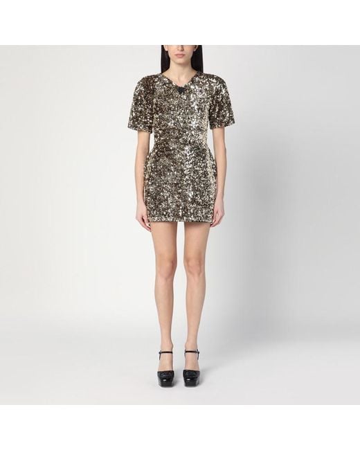 Mini Robe Dorée Avec Sequins Marc Jacobs en coloris Metallic