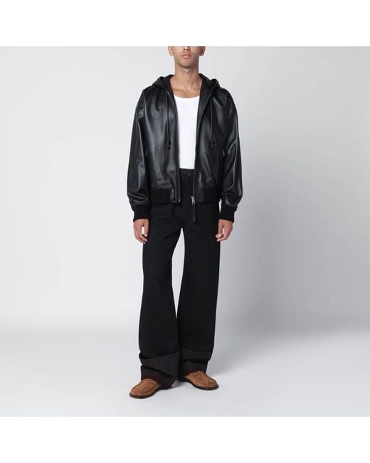 Loewe Schwarz/Burgunder Jeans Mit Umschlag in Black für Herren