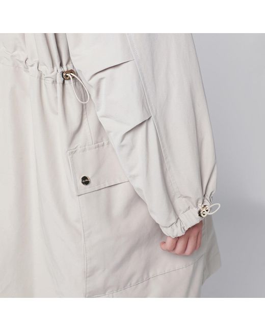 Max Mara White Light Cotton Blend Parka