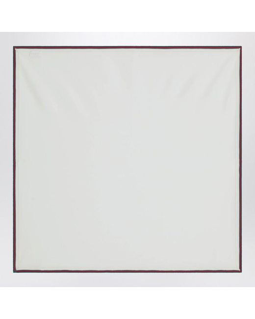 Gucci White Wool Blanket With Web Tape