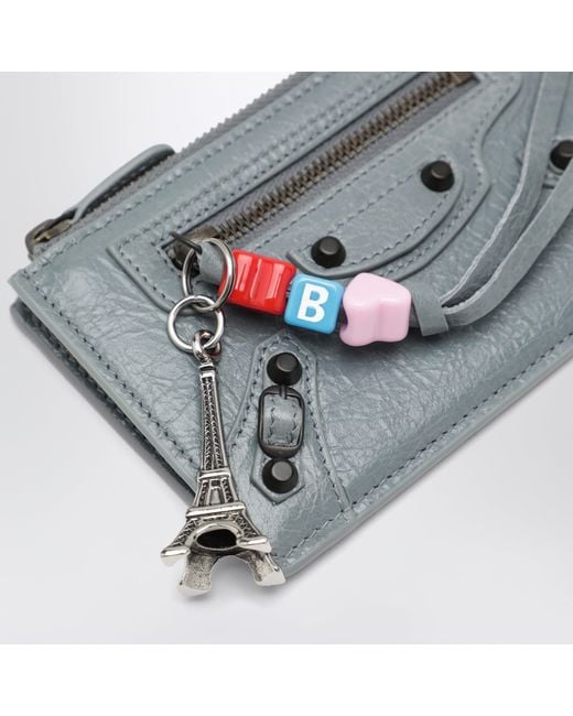 Balenciaga Gray Le City Long Coin And Card Holder