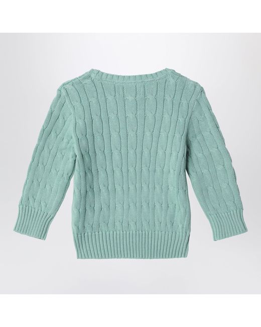 Polo Ralph Lauren Blue Celadon Cable Knit Cotton Jumper for men