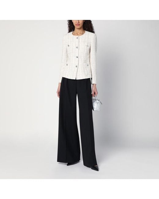 Veste Écru En Tweed Tagliatore en coloris White