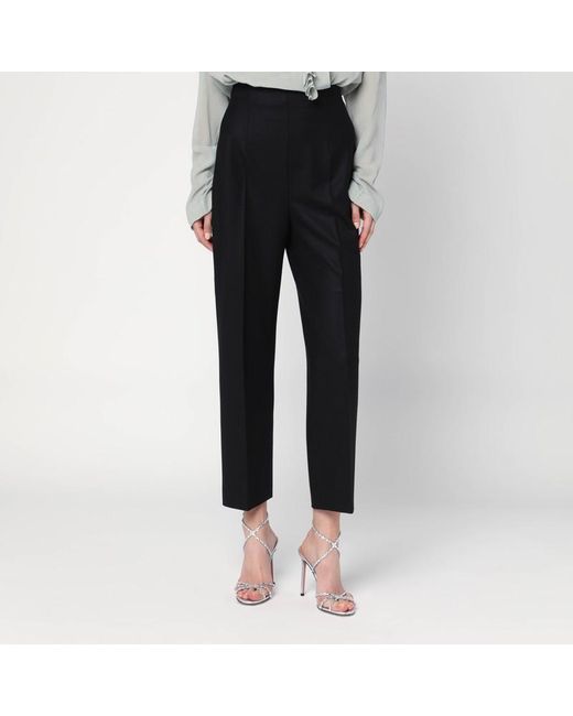 Pantalone in misto lana di Alberta Ferretti in Black