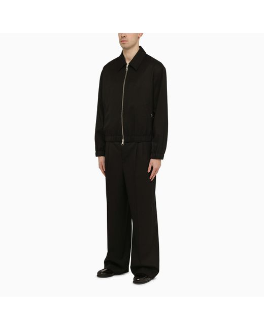 AMI Black Wool Trousers for men