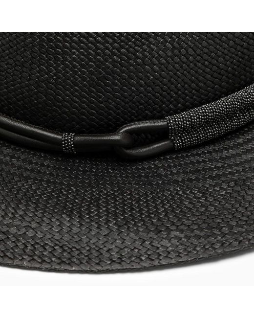 Cappello in paglia di Brunello Cucinelli in Black