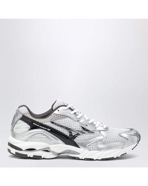 Mizuno White Sneakers Wave Rider 10 Cloudscape/ Sand/Harbor Mist for men