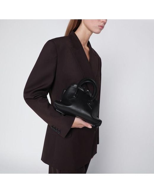 Sac La Passeggiata Mini En Cuir The Attico en coloris Black