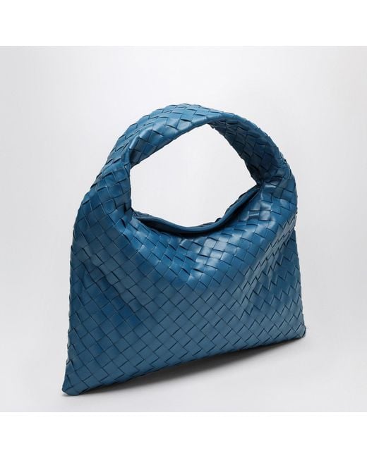 Bottega Veneta Blue Small Deep Pacific Hop Bag