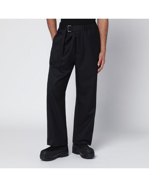 Pantaloni regs neri in misto lana di OAMC in Black da Uomo