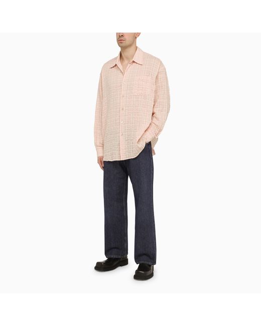 Our Legacy Natural Cotton Blend Weave Borrowed Shirt for men