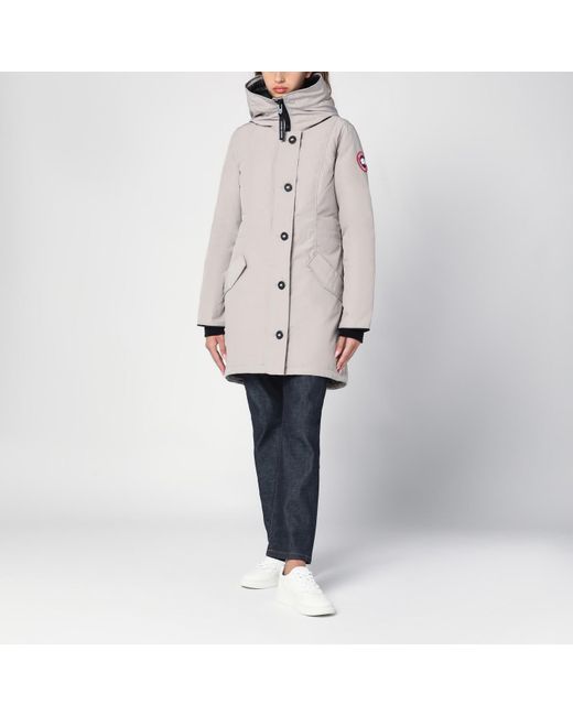 Canada Goose Rossclair Parka In Limestone Colour Nylon in Natural Lyst UK