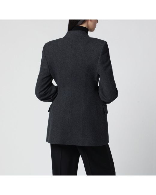 Balenciaga Black Double-Breasted Cashmere Jacket