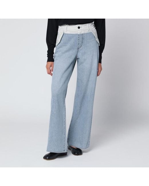 Sacai Blue Light Two-Tone Jeans