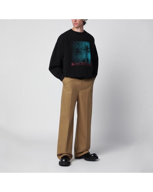 Balenciaga Black Sweatshirt With Logo Print for men