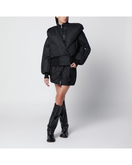 The Attico Black Quilted Cotton-Blend Puffer Jacket