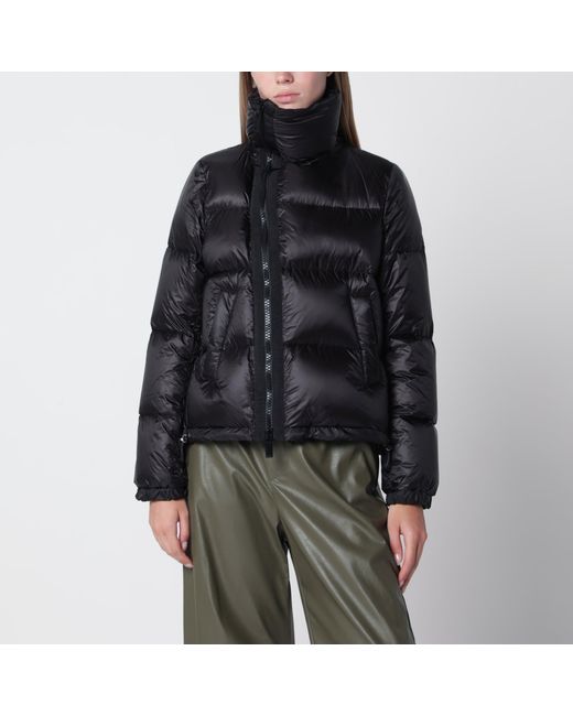 Sacai Black Down Jacket With Asymmetrical Zip