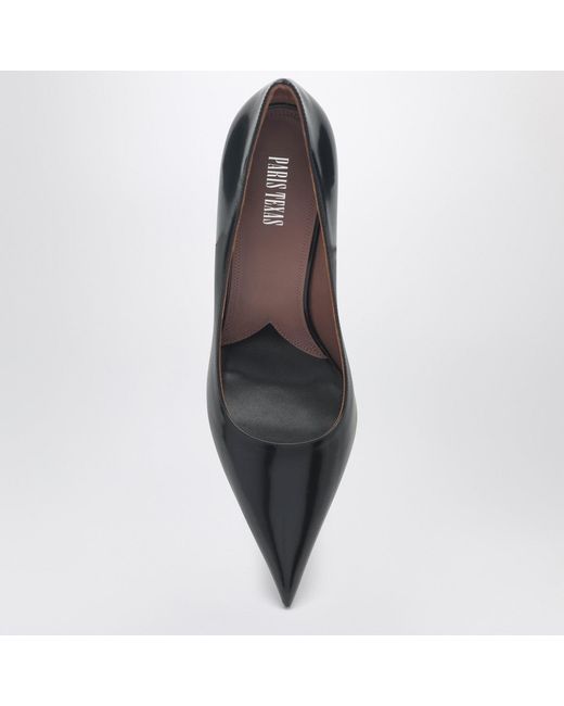 Paris Texas Blue Vera 85 Leather Pumps