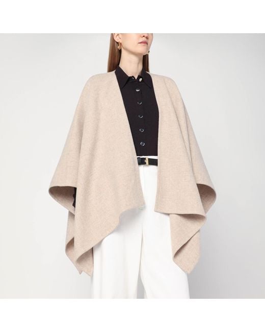 Max Mara Natural Alpaca And Wool Cape