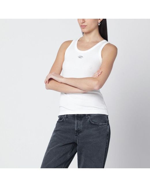 DIESEL White T-Anki-Od Tank Top