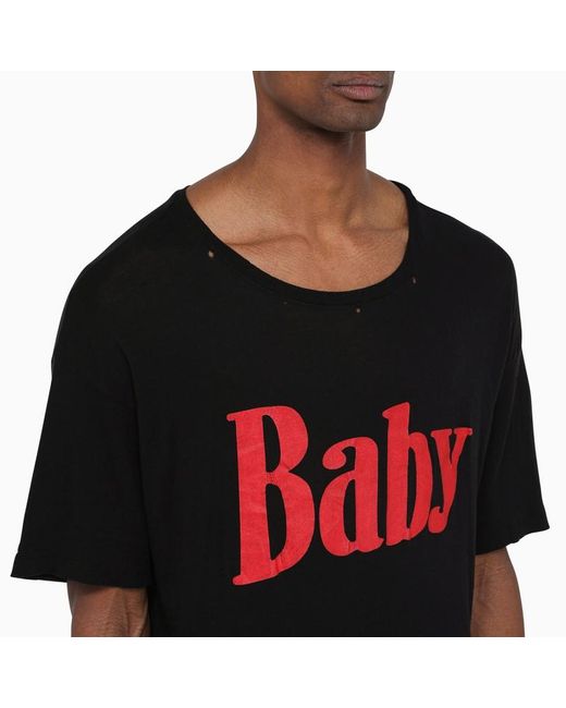 T-shirt girocollo baby nera di ERL in Black da Uomo