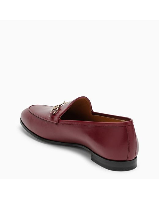 Gucci Red Leather Jordaan Loafer