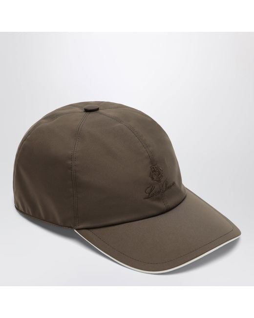Loro Piana Green Baseball Cap Sequoia Ivory for men