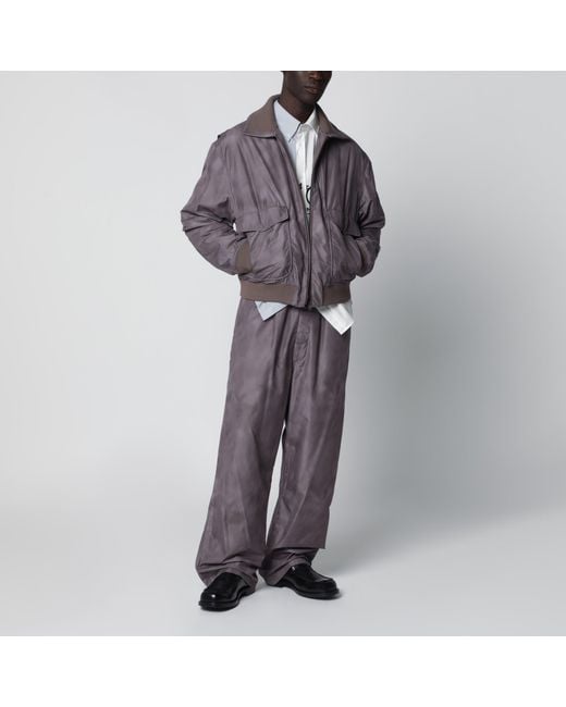 MM6 by Maison Margiela Purple Technical Fabric Zip-Up Jacket for men