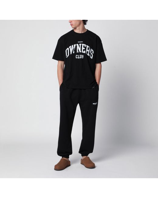 Pantalone Jogging Nero di Represent in Black da Uomo